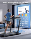 2 In 1 Home Folding Treadmill, Dual LED Screen, 2.5HP Silent Treadmill, 16KM/H, Bluetooth Speaker, Heart Rate, 12 Modes, App and Wireless Remote Control
