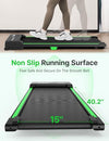 Dripex Walking Pad Treadmill for home, 2.5HP Under Desk Treadmill with 6 Shock-absorbing Cushions, Walking Running Machine with Remote Control and LED Display, Adjustable Speeds 1-6km/h, No Assembly