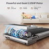 Treadmill for Home Under Desk, 2.25HP Ultra-thin Silent Treadmill, 10KM/H Walking Machine, 40 * 100cm Belt, 12 Modes, LCD Touch Screen, Bluetooth App, Wireless Remote Control (Silver White)
