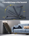 2 In 1 Home Folding Treadmill, Dual LED Screen, 2.5HP Silent Treadmill, 16KM/H, Bluetooth Speaker, Heart Rate, 12 Modes, App and Wireless Remote Control