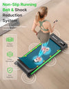 Dripex Walking Pad Treadmill for home, 2.5HP Under Desk Treadmill with 6 Shock-absorbing Cushions, Walking Running Machine with Remote Control and LED Display, Adjustable Speeds 1-6km/h, No Assembly
