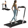 Tvdugim Folding Treadmill for Home,2.5HP Under Desk Treadmill,Widened Running Belt,Non-Assembly, 1-12KM/H, Walking and Running Machine for Home (Red) (Red)