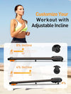 Walking Machine Treadmill for Home, 2.5HP Under Desk Treadmill with Incline, Running Machine with Remote Control and LED Display for Home/Office Fitness Exercise, Remote & App Control, No Assembly