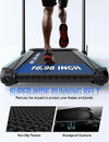 Folding Treadmill for Home, Under Desk Treadmill Walking Machine with Powerful Motor/Widened Shock Absorption Running Belt/App Control, Foldable Running Exercise Machine, Adjustable Speeds 1-12km/h
