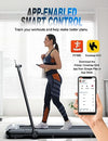 Folding Treadmill for Home, Under Desk Treadmill Walking Machine with Powerful Motor/Widened Shock Absorption Running Belt/App Control, Foldable Running Exercise Machine, Adjustable Speeds 1-12km/h