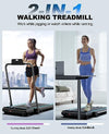 Folding Treadmill for Home, Under Desk Treadmill Walking Machine with Powerful Motor/Widened Shock Absorption Running Belt/App Control, Foldable Running Exercise Machine, Adjustable Speeds 1-12km/h