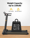 UREVO 2.25HP Treadmills for home foldable, 1-10 KM/H Compact Design Walking Pad with 12 HIIT Modes, Portable Folding treadmill for Home Office
