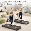HomeFitnessCode Under Desk Treadmill, 2.5HP Portable Walking Pad Motorized Electric Treadmills for Home with LED Display & Remote, Adjustable Speed, No Assembly