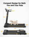 UREVO 2.25HP Treadmills for home foldable, 1-10 KM/H Compact Design Walking Pad with 12 HIIT Modes, Portable Folding treadmill for Home Office