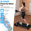 CITYSPORTS Folding Treadmill for Home,Under Desk Treadmill Portable Walking Pad,2HP Foldable Treadmill with App&Remote Control,Bluetooth Speaker,LED Display,Double Shock Absorption