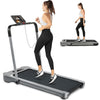 THERUN Under Desk Treadmill for Home, 3HP Folding treadmill w/Widen Running Belt & 12 Pre-Programs,Foldable Walking Running Machine w/Remote Control,LED Display & Fitness App,0.8-12KM/H (Grey)