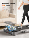 THERUN Under Desk Treadmill for Home, 3HP Folding treadmill w/Widen Running Belt & 12 Pre-Programs,Foldable Walking Running Machine w/Remote Control,LED Display & Fitness App,0.8-12KM/H (Grey)
