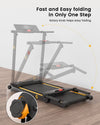 UREVO 2.25HP Treadmills for home foldable, 1-10 KM/H Compact Design Walking Pad with 12 HIIT Modes, Portable Folding treadmill for Home Office
