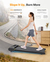 UREVO Treadmill with Incline, Walking Pad with Remote Control and LED Display, Compact Design Under Desk Treadmill with Large Running Area for Home/Office