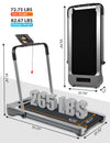 THERUN Under Desk Treadmill for Home, 3HP Folding treadmill w/Widen Running Belt & 12 Pre-Programs,Foldable Walking Running Machine w/Remote Control,LED Display & Fitness App,0.8-12KM/H (Grey)