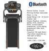 EVOLVE B1 Motorized Electric Treadmill for Home - 3 level manual inclination & Foldable running machine with 12 programs - Bluetooth, speaker, USB Port, AUX - Zwift App for smart phone